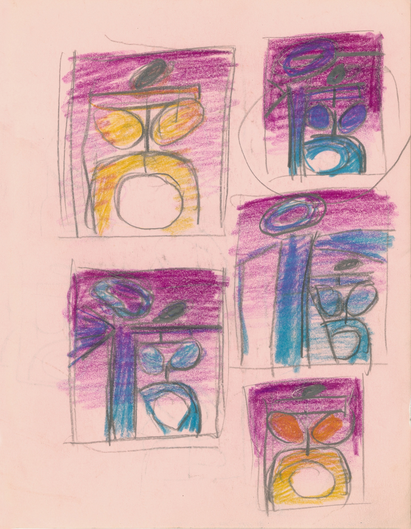 Untitled, C 30, c.1970s
Graphite and Crayon
H: 11 x W: 8.5 inches

&nbsp;