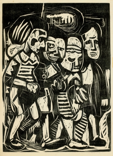 Untitled, RBWWdC 5204, c.1933
Oil Based Printer&#39;s Ink / Woodcut&nbsp;
H: 23 3/4 x W: 17 5/8 inches