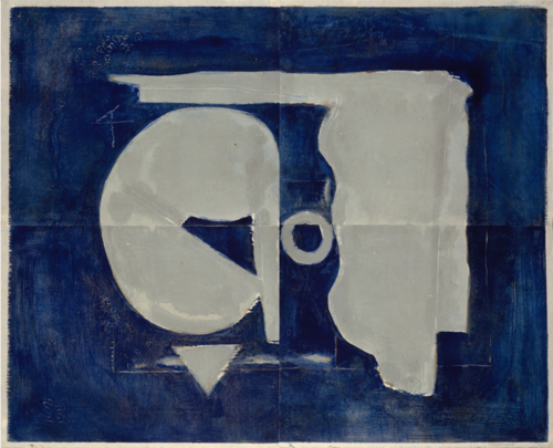Untitlted, PP 4015, c. 1972
Water Soluble Printer&#39;s Ink and Casein
on Handmade Japanese Paper
H:&nbsp;39 1/4 x W: 49 1/8 inches